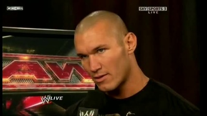 Raw 09/28/2009 Randy Orton дава интервю [backstage]