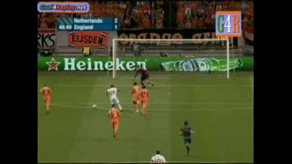 Netherlands - England 2 - 1 Goal na Jermain Defoe