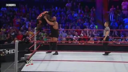 Big Show Chokeslams Mark Henry off the top rope