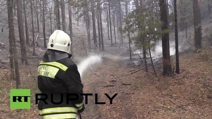 Русия: Хеликоптери се борят с горски пожар в Сибир