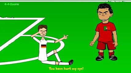 Германия и Португалия - Забавна футболна анимация.