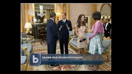 Обама хапва барбекю, приготвено от британския премиер