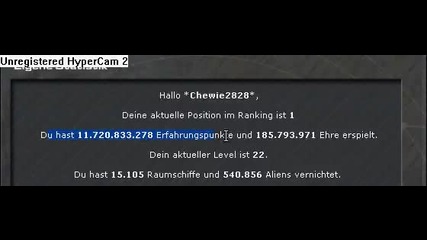 Chewie2828 Statistika