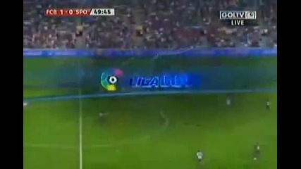 Barcelona vs Sporting Gijon 1 - 0 [22 09 10]
