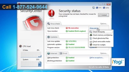 Scan your Windows® 7 based Pc using G-data® Antivirus