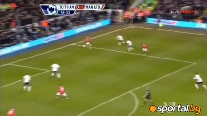 Тотнъм - Манчестър Юнайтед 1:3 !! Страхотен 3-ти гол за Юнайтед от Ашли Йънг, тупалка от около 20м.