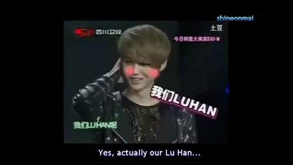 [+ Превод] Тао казва, че Люхан има бебешко лице / Tao says Luhan has a baby face