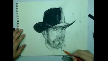 момче рисува страхотно - Chuck Norris Drawing