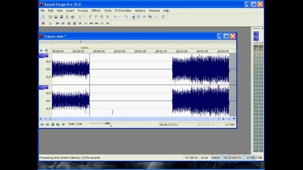 Урок 16 - Sound Forge Pro 10 - фрагмент на тишина