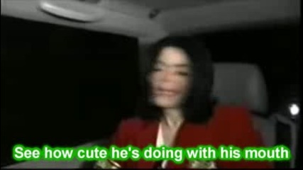 Michael Jackson and his cute laugh!!! (смях в колата му) :) [извадка от Living with Michael Jackson]