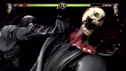 Mortal Kombat 9 All Fatalities (demo) + X-ray