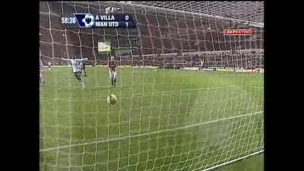 Ronaldo 0-1 - aston villa v man utd