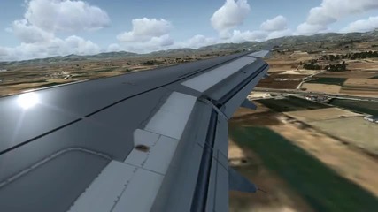 Landing at Mallorka Airport (spain) !fsx 