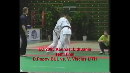 European Championships 2003 - Kaunas, Lithuania - semi final - D. Popov Bul vs. Vytautas Viscius 