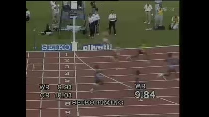 *hq* Ben Johnson - Световен рекорд 9.84 Rome 1987