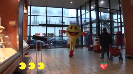 Pac Man в Реалният Живот ( Rémi Gaillard )