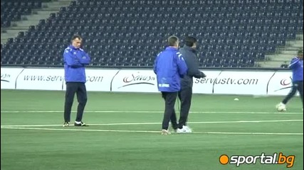 21.10.2009 Левски тренира на Red Bull Arena в Залцбург 