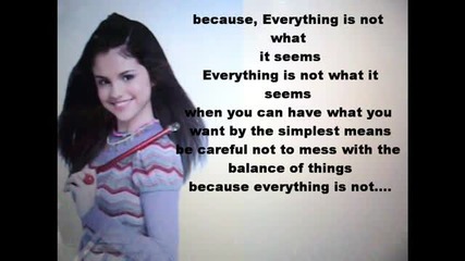 Everything Is Not What It Seems-selena Gomez [lyrics]