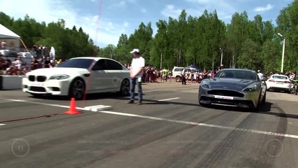 Битката на супер автомобилите - Aston Martin Vanquish, Bmw M5 F10, Nissan Gt-r