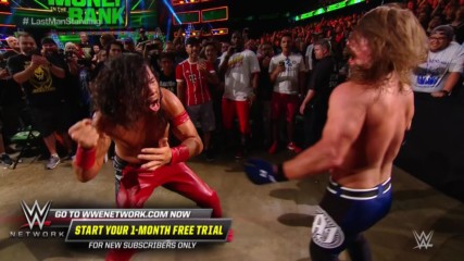 AJ Styles faceplants at ringside after Nakamura's nasty kick: WWE Money in the Bank 2018 (WWE Network Exclusive)