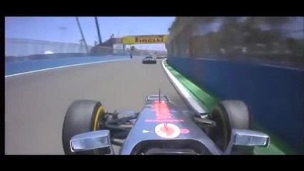 F1 Гран при на Валенсия 2012 - старта на Button [hd]