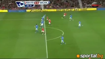 Манчестър Юнайтед 5 - 0 Уигън 26.12.2011 Хеттрик на Бербатов