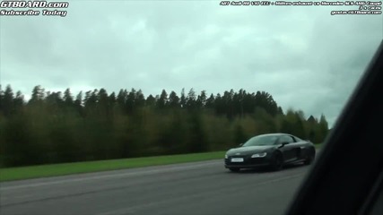 3 x Abt Audi R8 V10 vs Mercedes Sls Amg Coup