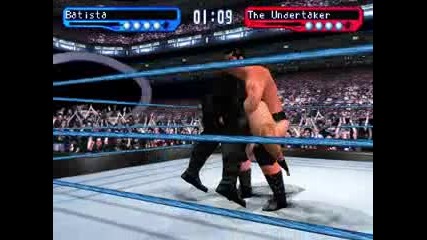 Batista vs The undertaker smackdown for ps1 my gameplay