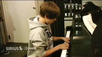 Justin Bieber Piano Solo at Sirius Xm [ dedicated to His Grandmother ]