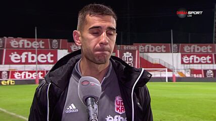 Героят Ивайло Чочев след победата над Локомотив