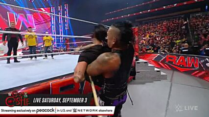 Rhea Ripley single-handedly disarms a Kendo Stick wielding Dominik Mysterio