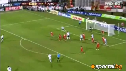 Бешикташ - Цска 1:0 гол в последната минута 