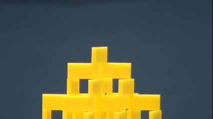 Guinness World Record - Largest Domino 3d Pyramid (27x27)