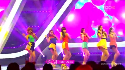 (hd) A Pink - Hush (goodbye stage) ~ Music Core (23.06.2012)