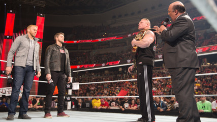 Brock Lesnar interrupts Edge & Christian: Raw, December 29, 2014
