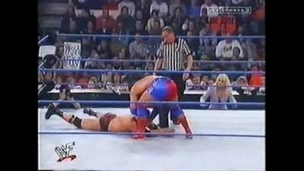 Wwf Smackdown - Скалата срещу Крис Беноа и Кърт Енгъл - Хандикап Мач(2001)