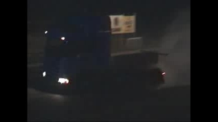 Scania пали гумите Drift 