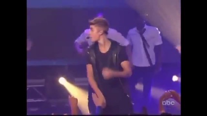 Justin Bieber - Beauty And a Beat performance Dick Clark's New Years Rockin' Eve 2012