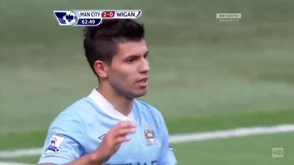 Manchester City 2-0 Wigan ( Aguero )