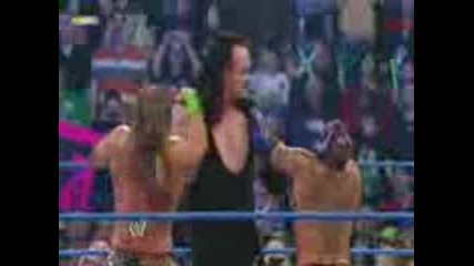 Undertaker Chokeslams Hbk and Mysterio