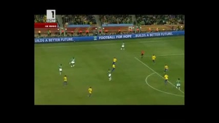 група G - Бразилия 3 - 1 Кот дивоар, Двете ръце при втория гол на Бразилия (световно - 20.06.2010)