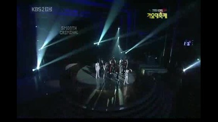 Shinee Snsd and Super Junior Smooth Criminal 2009 Kbs Gayo Daejun