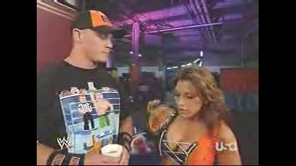 Mickie James And John Cena Backstage [ Mn Qky ]