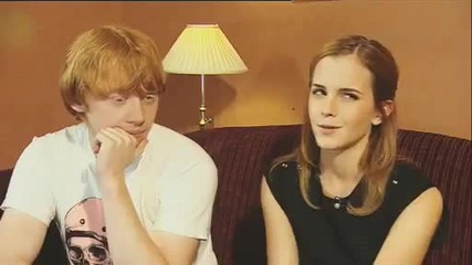 Emma Watson and Rupert Grint on Gmtv