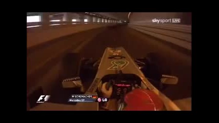 Michael Schumacher onboard Monaco race 2010