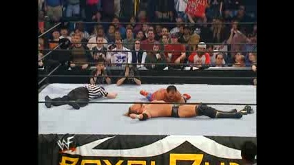 W W F Royal Rumble 2001 Кърт Енгъл с/у Трите Хикса част 2