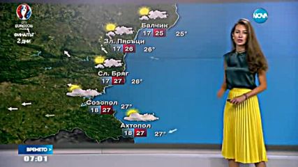 Прогноза за времето (08.07.2016 - сутрешна)