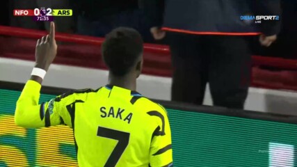 Букайо Сака удвои преднината на Арсенал