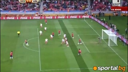 група H - Чили 1 - 0 Швейцария + Червения картон (световно - 21.06.2010)