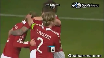 Дания - Англия 1 - 2 Приятелски мач 09.02.11
